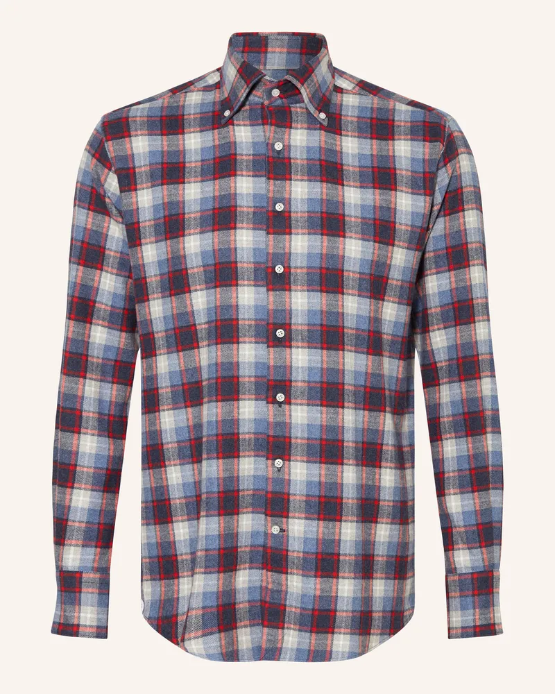 Artigiano  Flanell-Hemd Classic Fit Blau