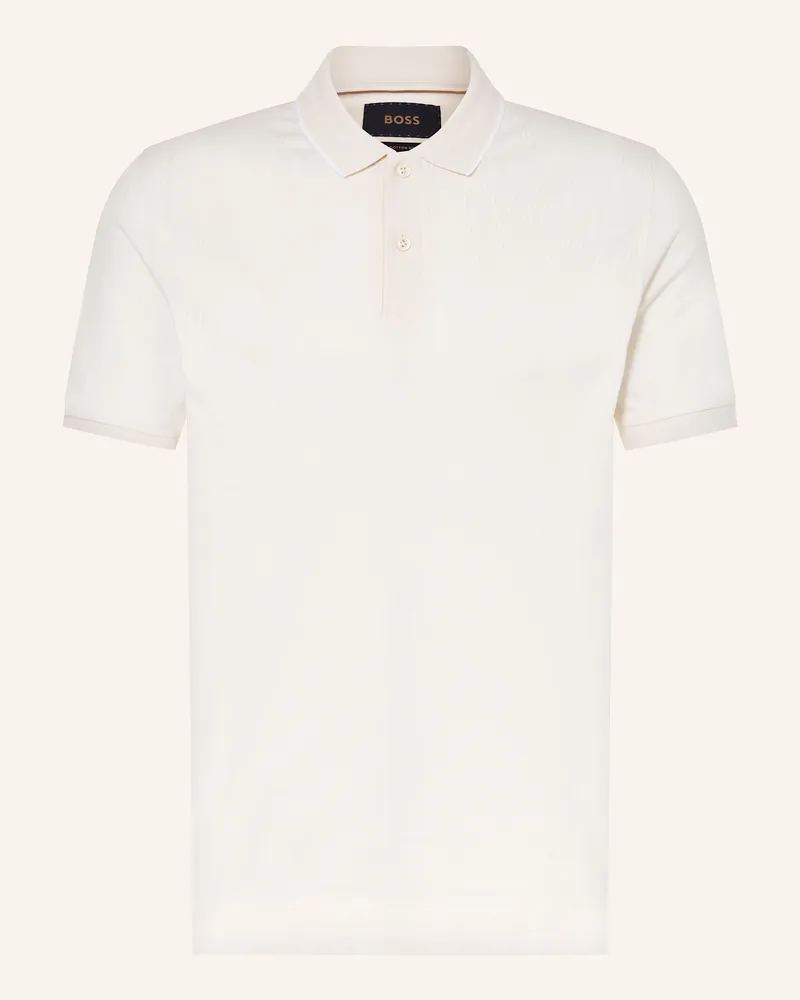 HUGO BOSS Jersey-Poloshirt PERRY Regular Fit Ecru