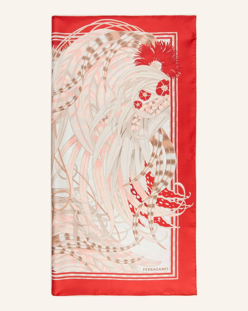 Ferragamo Seidentuch rot Rot