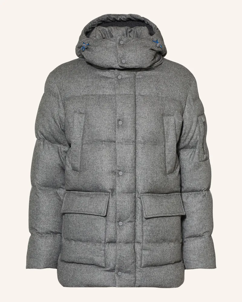 Herno Daunenjacke Mit Cashmere Und Seide grau Grau