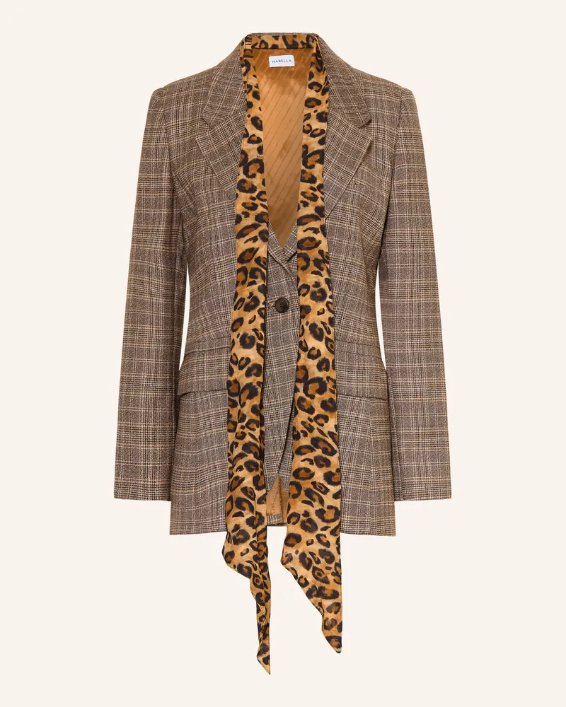 MARELLA Set Mlsadunco: Blazer Und Tuch braun Taupe