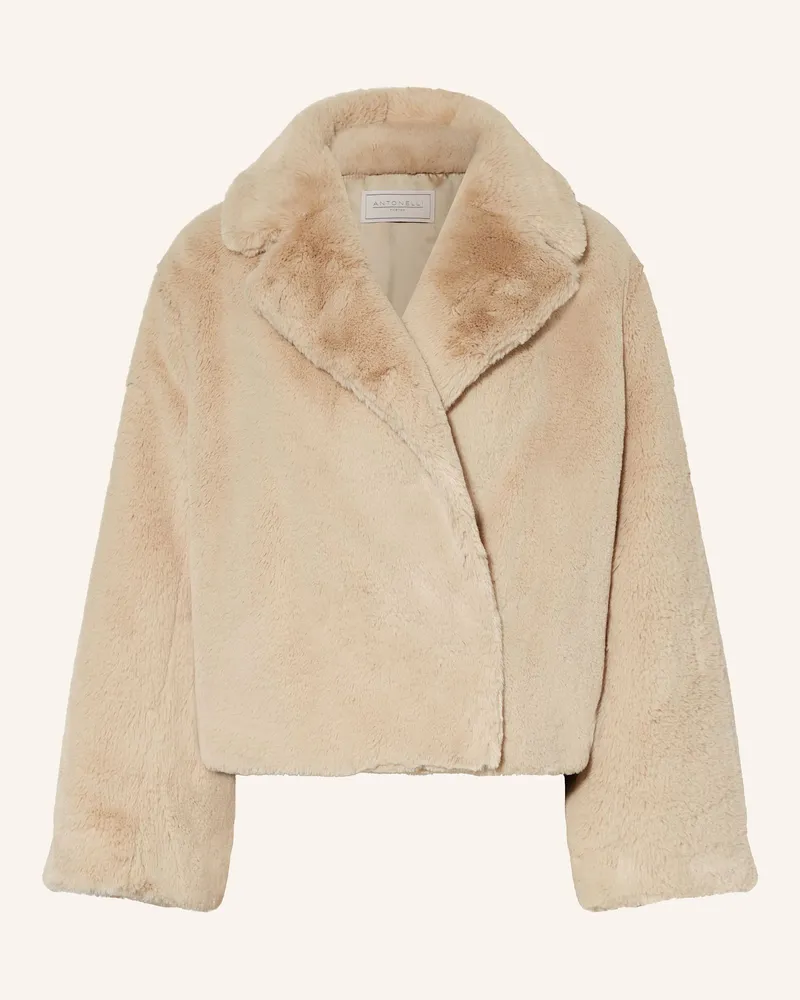 Antonelli Firenze Kunstpelz-Jacke ERCO Creme