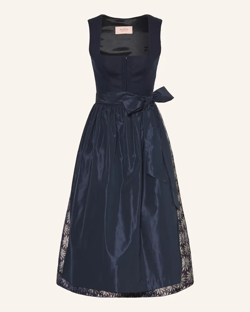 KINGA MATHE Dirndl Ida Aus Leinen blau Dunkelblau