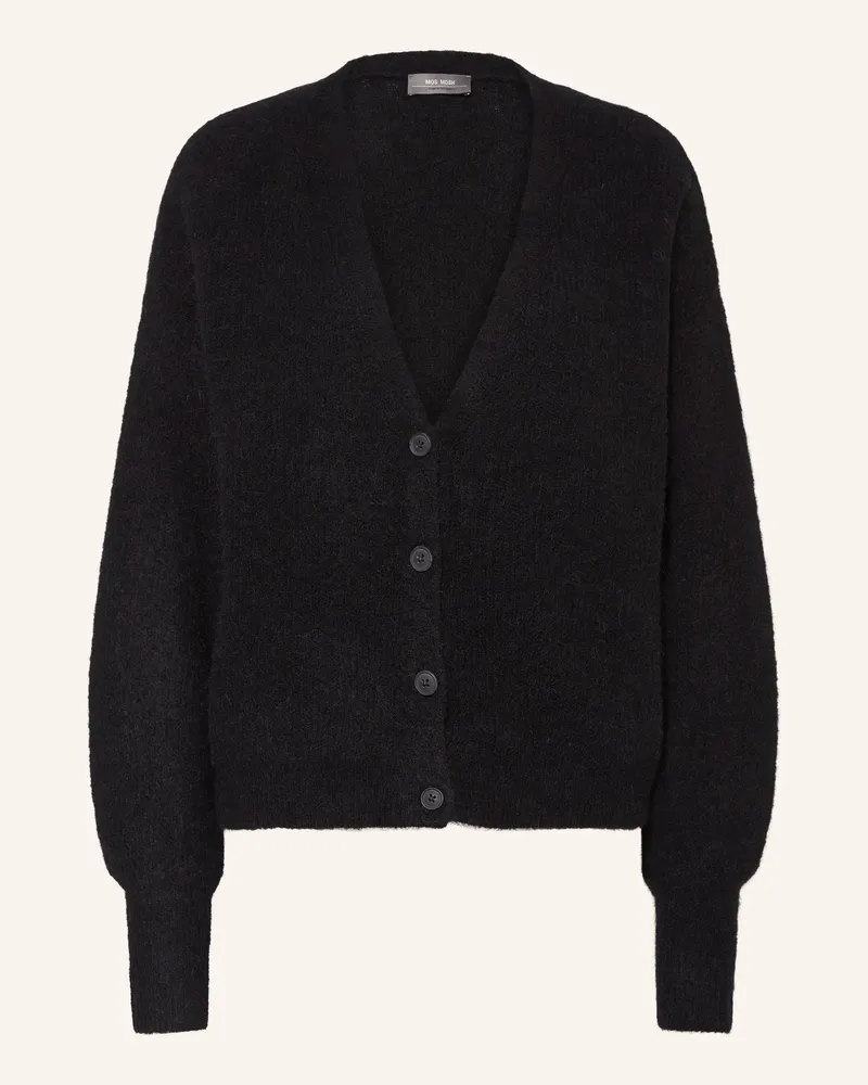 Mos Mosh Oversized-Strickjacke THORA mit Alpaka Schwarz