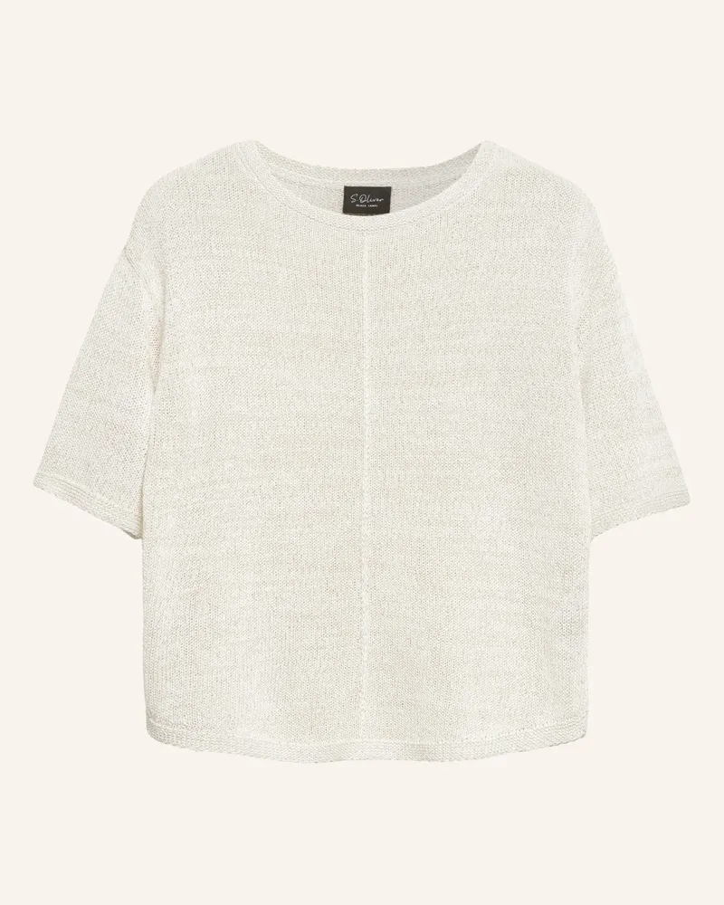 S.Oliver Strickshirt Mit Glitzergarn weiss Ecru