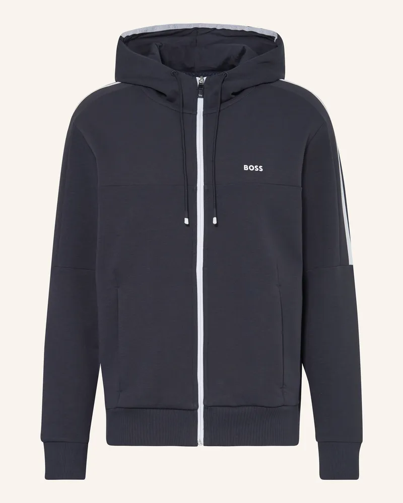 HUGO BOSS Sweatjacke Saggynos blau Dunkelblau