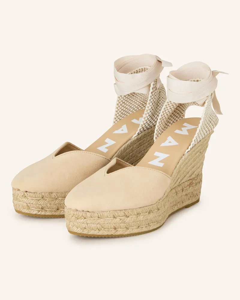 Manebí Wedges beige Creme