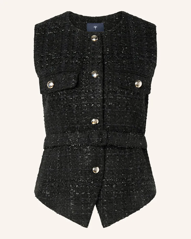 JOOP! Blazerweste VIOLA aus Tweed Schwarz