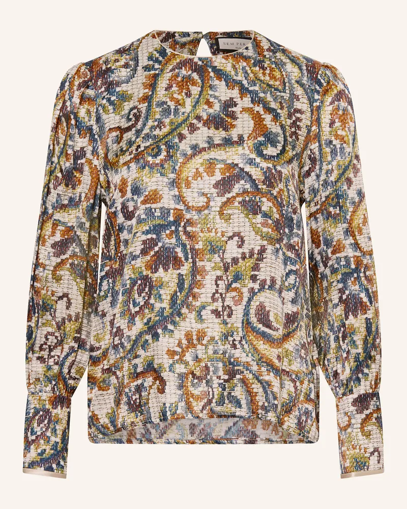 SEM PER LEI Blusenshirt aus Seide Dunkelorange