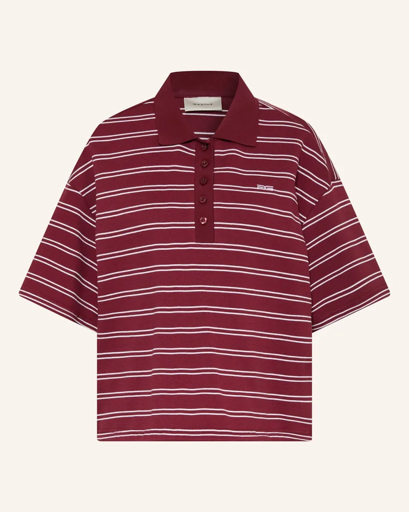Gestuz Piqué-Poloshirt Gzpilova rot Dunkelrot