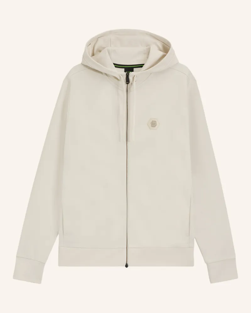 HUGO BOSS Sweatshirt SAGGY FUTURE Relaxed Fit Weiss