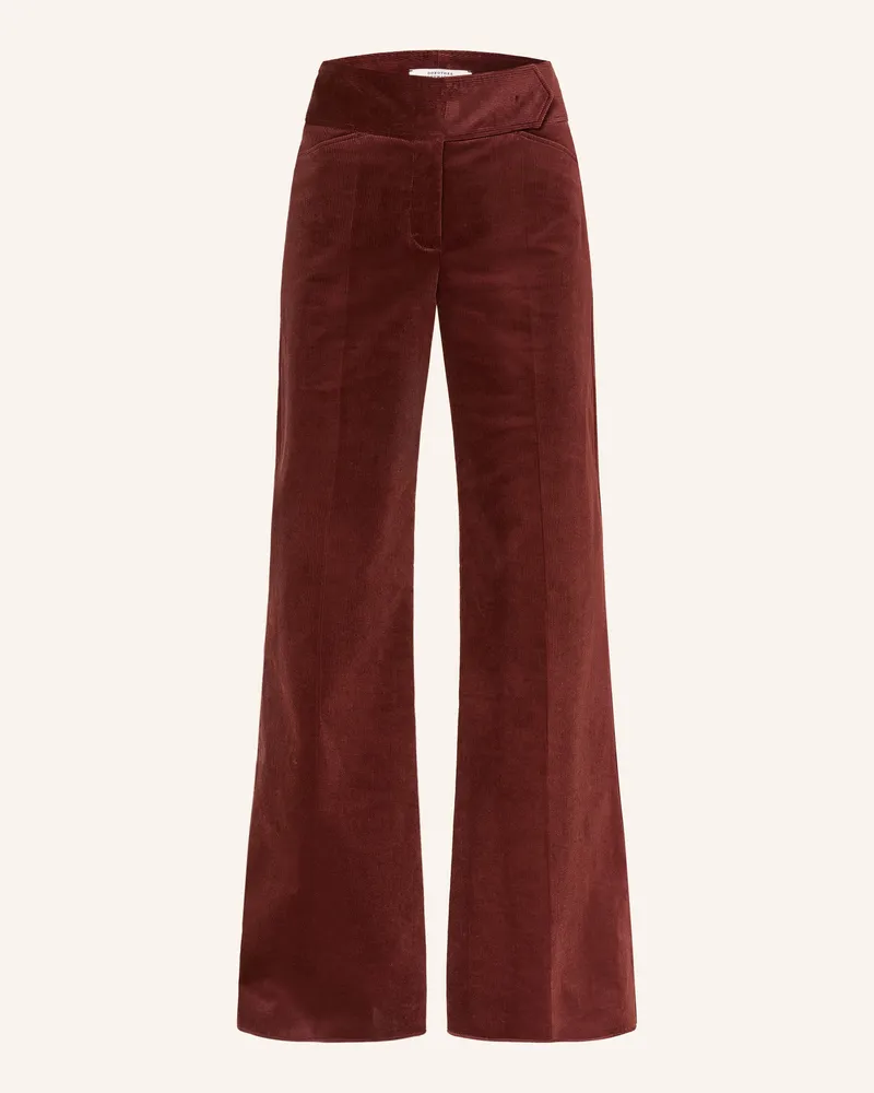 Dorothee Schumacher Cordhose TWISTED STRUCTURE Dunkelrot