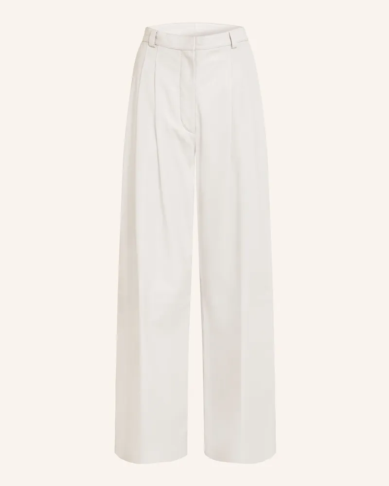 UTZON Marlenehose Dragon Aus Leder grau Hellgrau