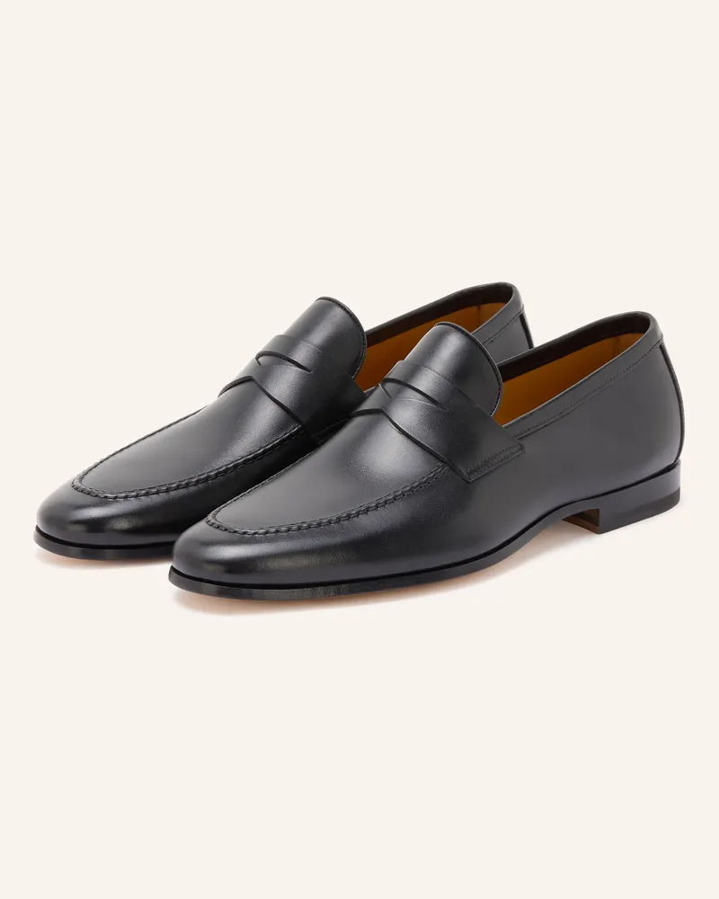 Magnanni Penny-Loafer schwarz Schwarz
