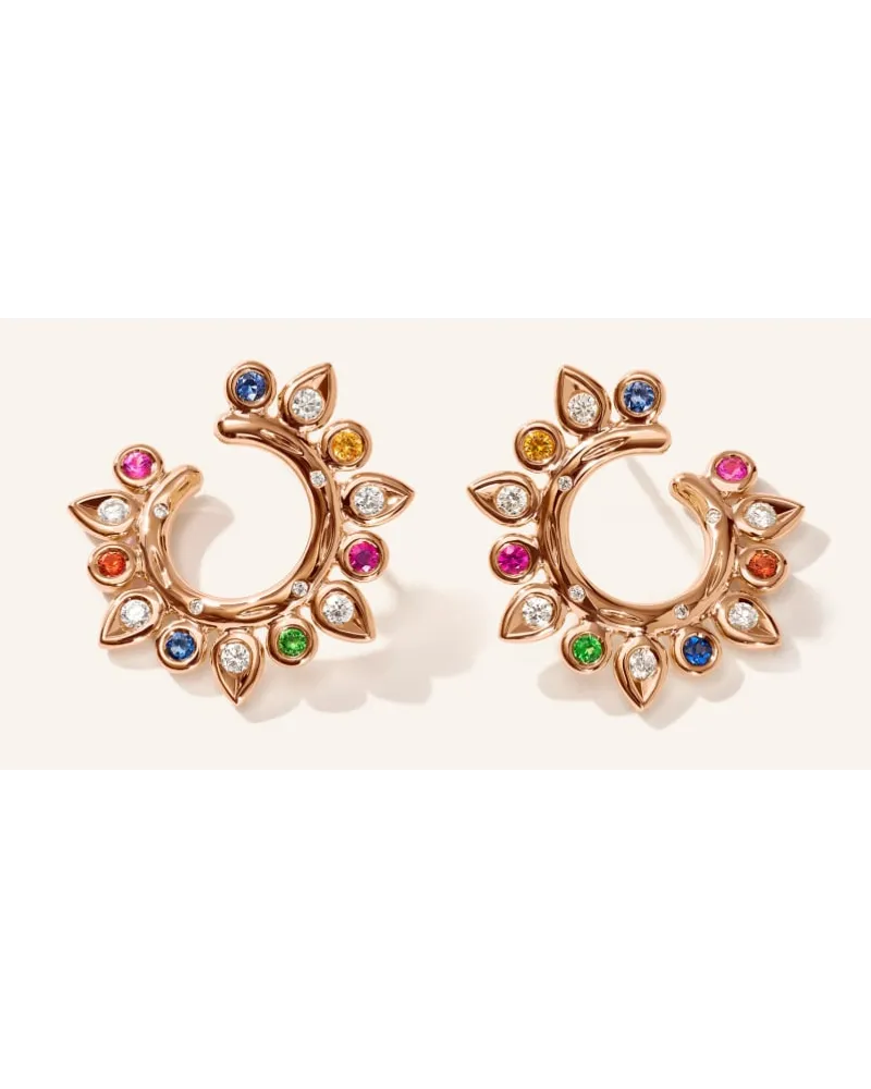 TAMARA COMOLLI Ohrringe OHRRINGE GYPSY HOOP SUN 'CANDY' 18K Rosegold