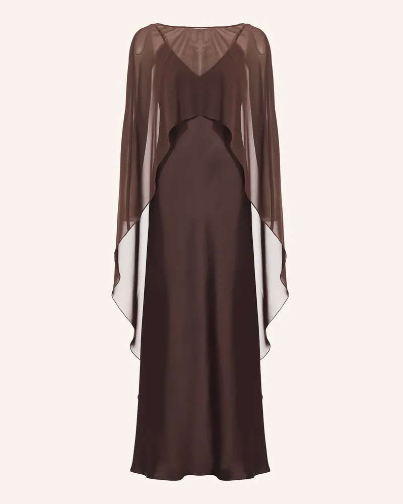 Swing Abendkleid Mit Stola braun Dunkelbraun