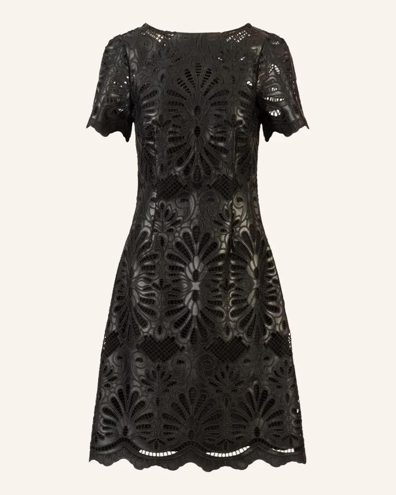 Apart Kunstlederkleid Schwarz