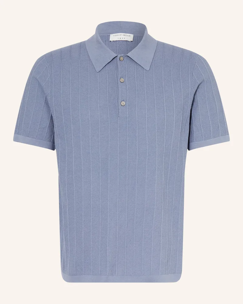 Tiger of Sweden Strick-Poloshirt Erros blau Blau