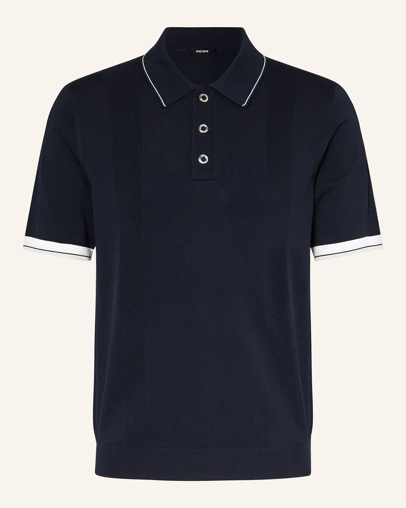Reiss Strick-Poloshirt Portman blau Dunkelblau