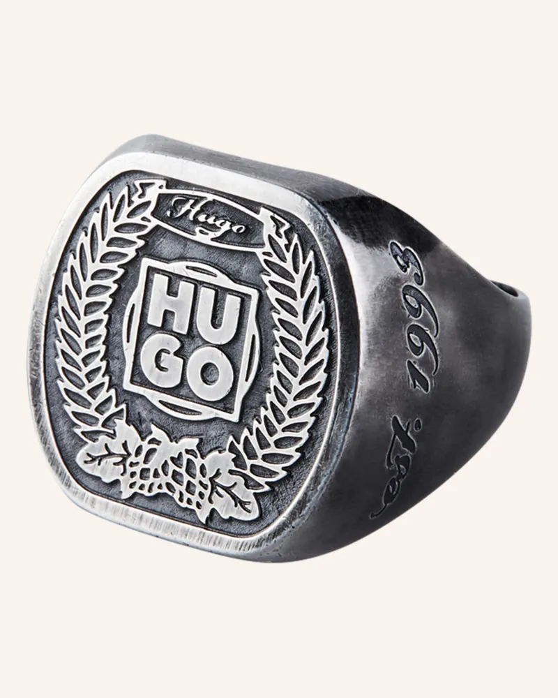 HUGO BOSS Ring grau Silber