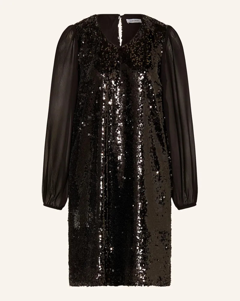 More & More Kleid mit Pailletten Schwarz