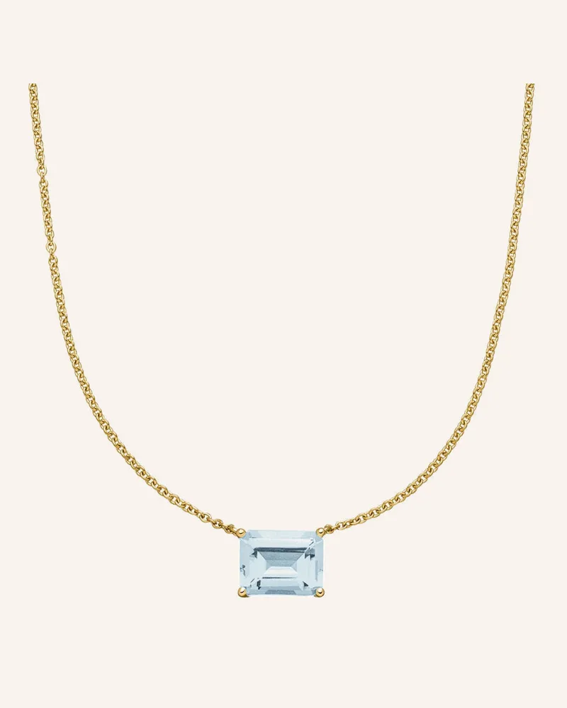 VEYNOU Halskette SORA aus 14 Karat Gelbgold und 2.00ct. lab-grown Aquamarin Gold