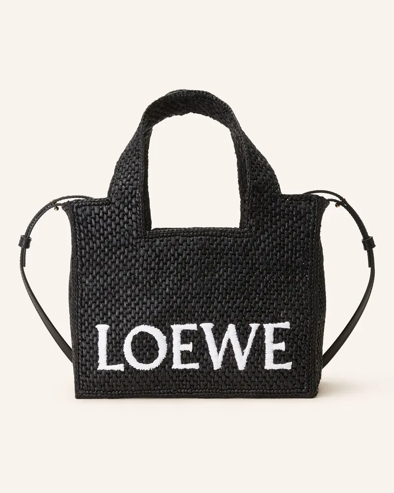 Loewe Shopper Font Tote Small schwarz Schwarz