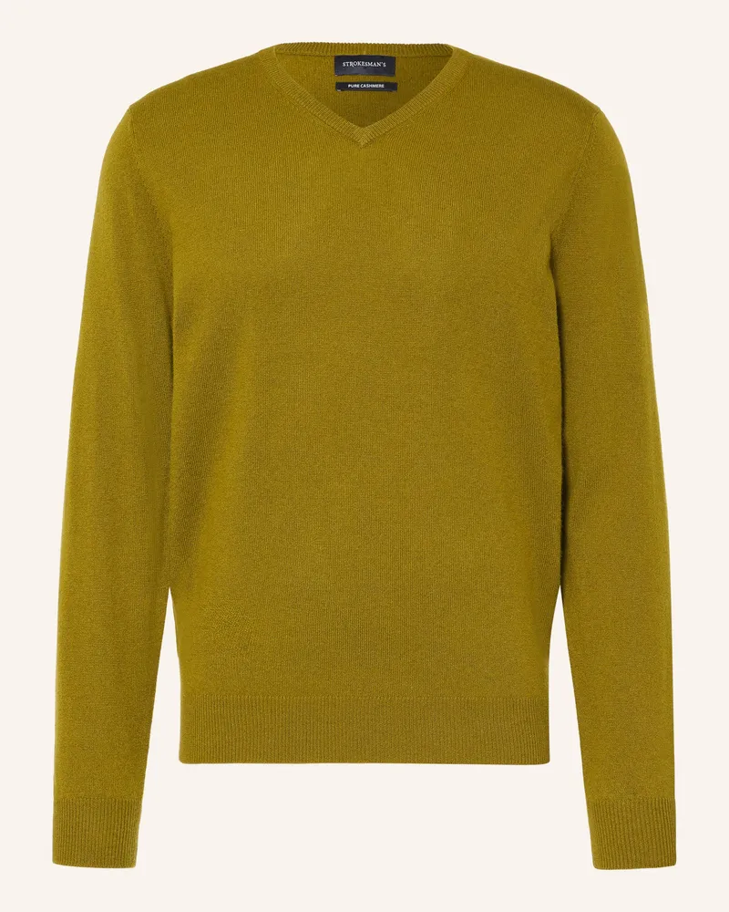Strokesman's Strokesman Cashmere-Pullover gruen Oliv