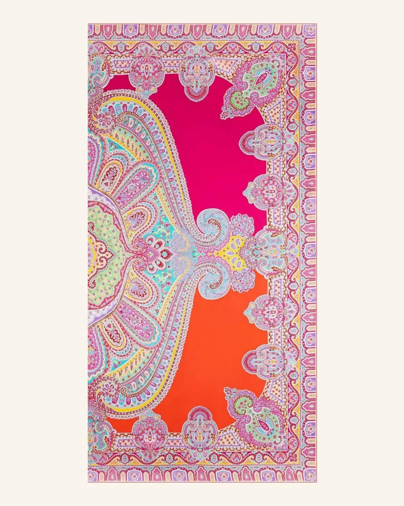 Roeckl Seidentuch Colorblocking Ornament rosa Rosa
