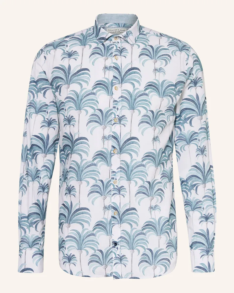 colours & sons Hemd Sim Fit Weiss