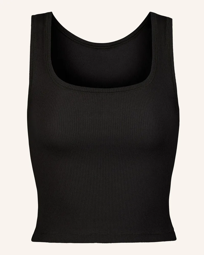 SKIMS Top Cotton Rib schwarz Soot