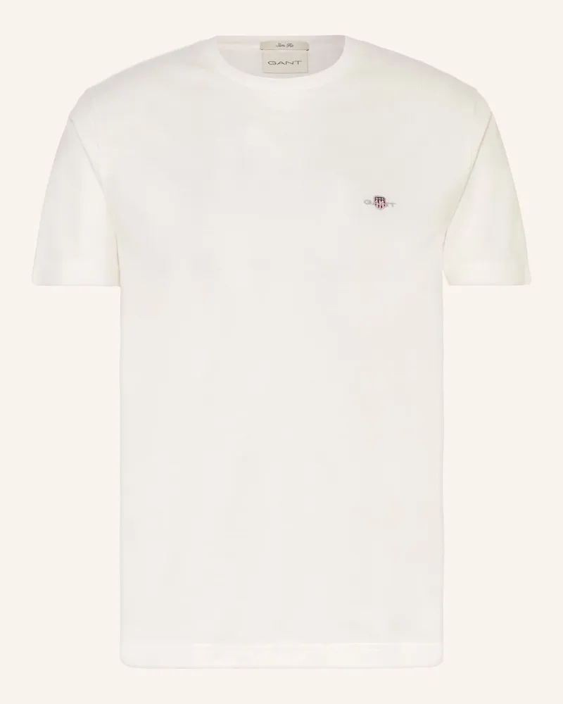 Gant T-Shirt aus Piqué Weiss