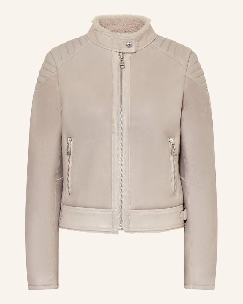 Belstaff Lederjacke MOLLISON Hellgrau