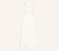 Abendkleid Aus Satin Mit Schmuckperlen weiss