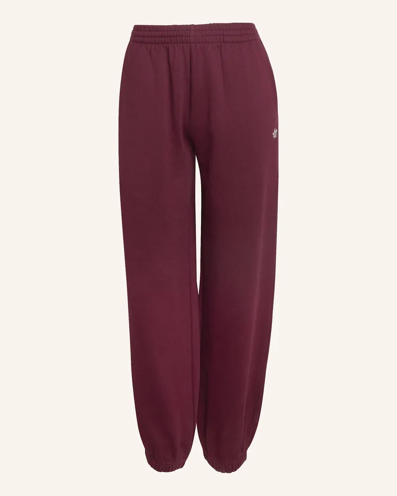 adidas Essentials Fleece-Jogginghose, Lockere Passform rot Rot