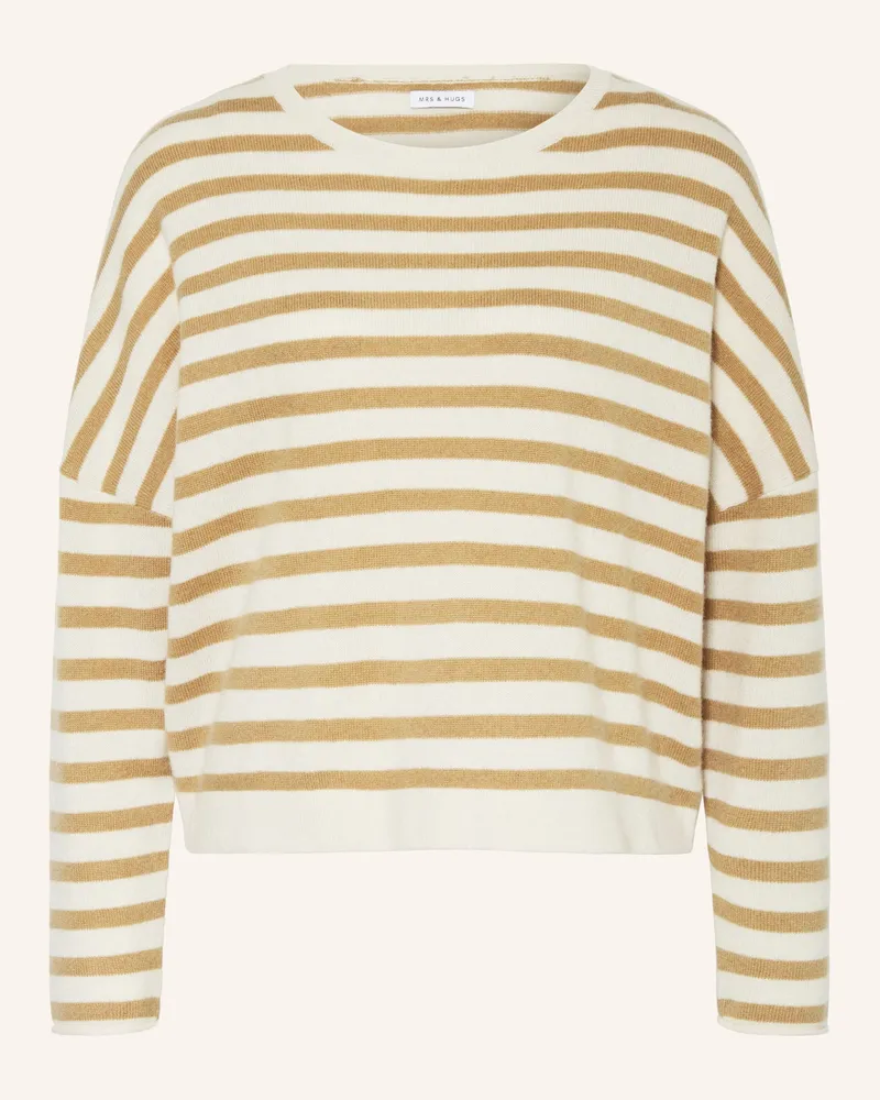 Mrs & HUGS Cashmere-Pullover Ecru