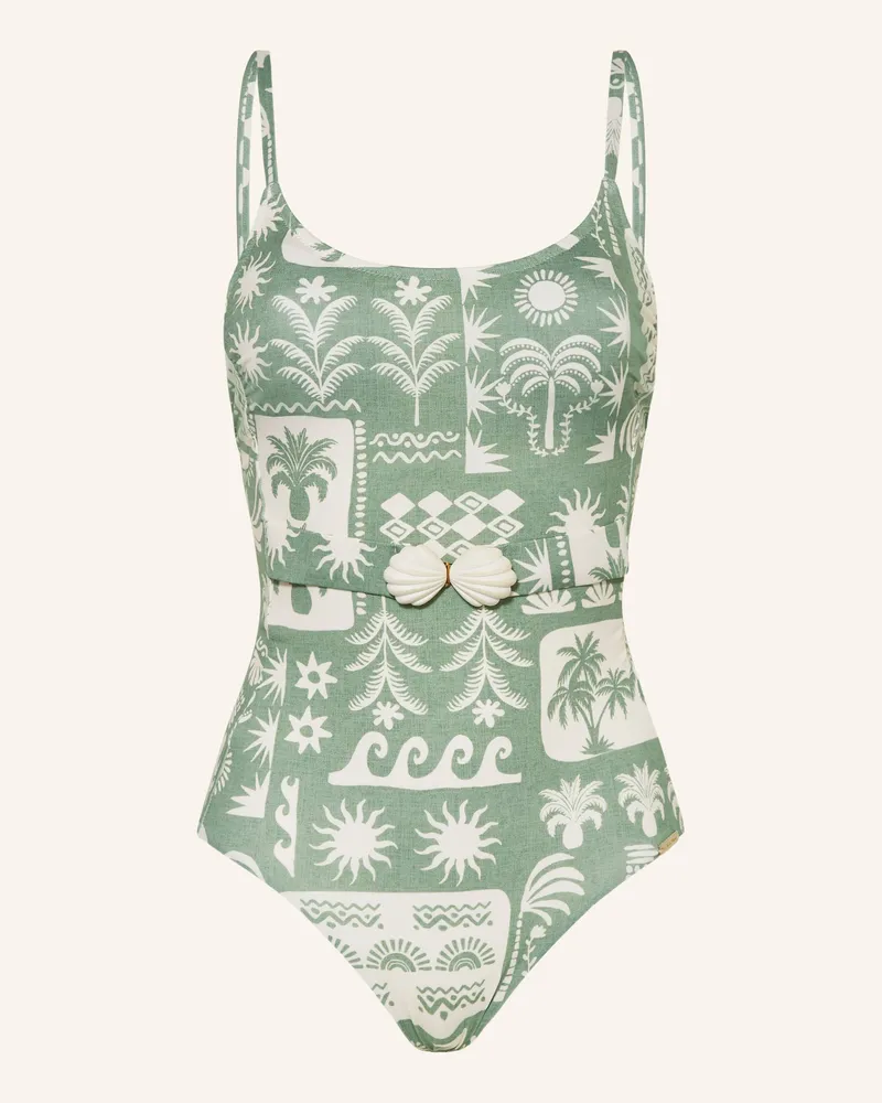 watercult Badeanzug Rustic Med gruen Hellgrün