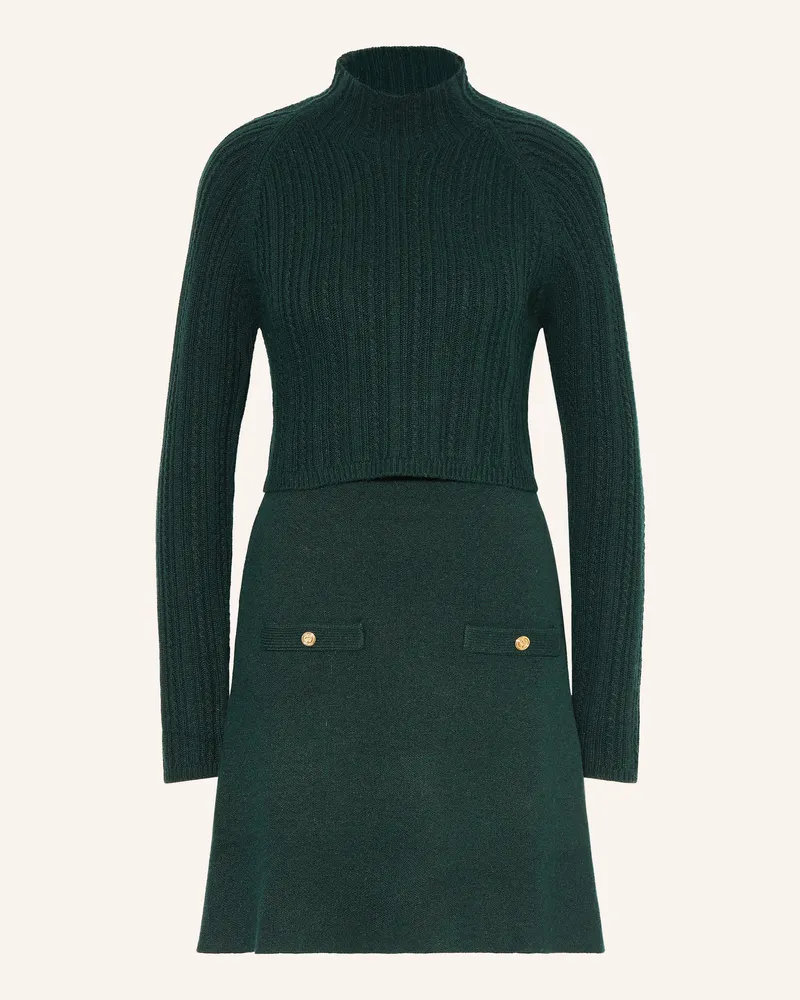 Maje Set: Strickkleid Und Pullover gruen Dunkelgrün