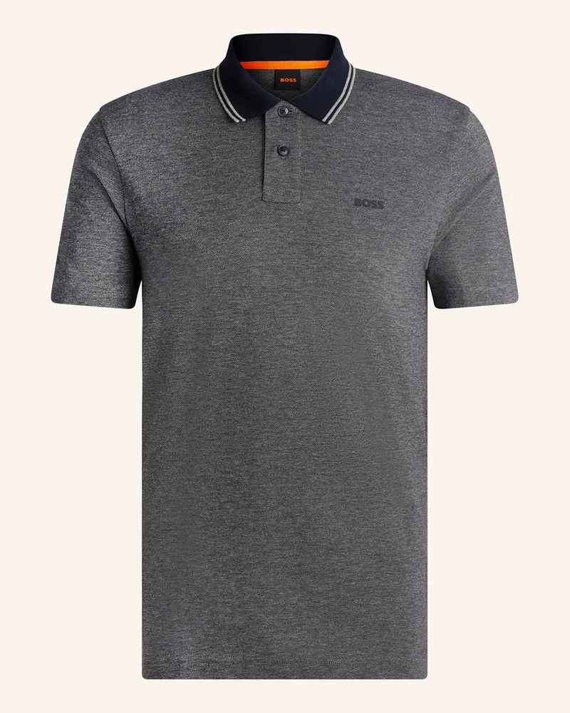 HUGO BOSS Piqué-Poloshirt PEOXFORDNEW Dunkelgrau