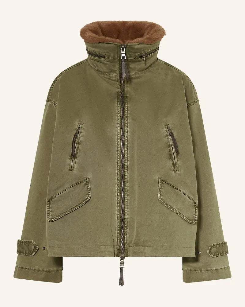 Blonde No. 8 Jacke Mit Kunstfell gruen Oliv