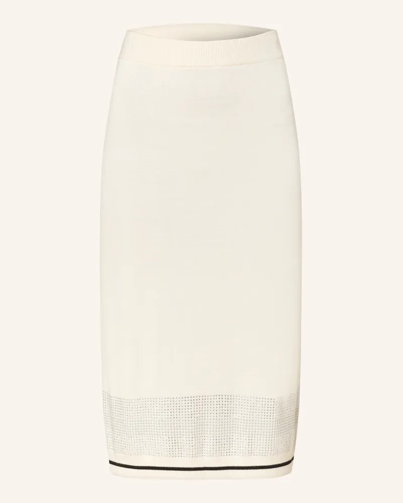 Liu Jo Strickrock mit Schmucksteinen Creme