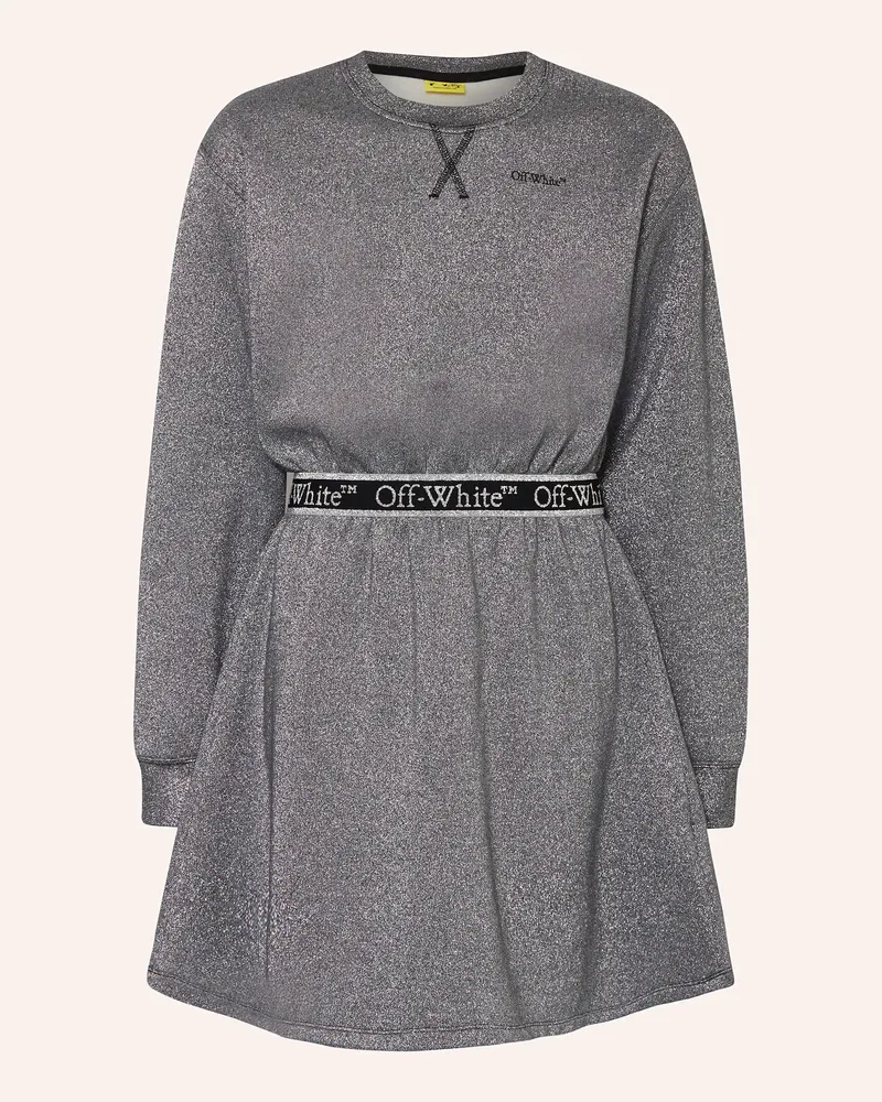 OFF-WHITE Kleid mit Glitzergarn Silber