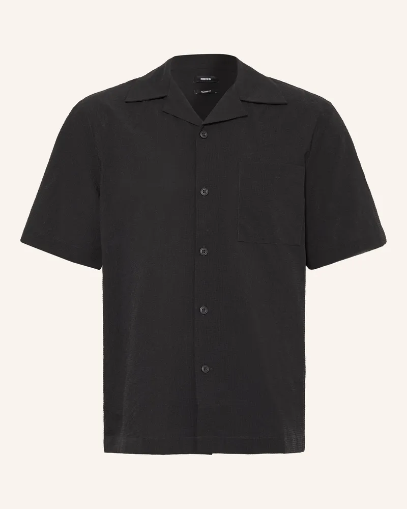 Reiss Resorthemd Eclipse Relexed Fit schwarz Schwarz