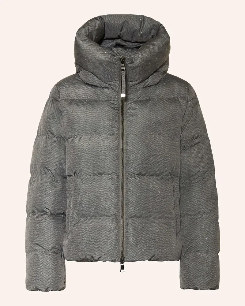 Blonde No. 8 Steppjacke mit Schmucksteinen Grau