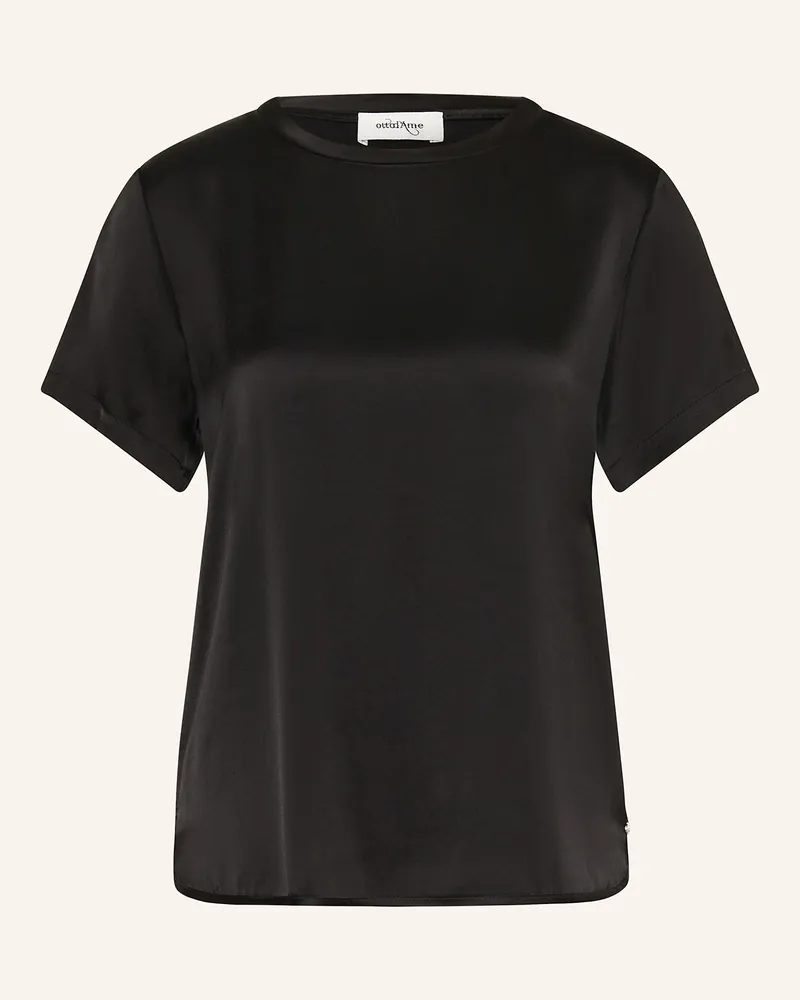 ottod’Ame T-Shirt LUISA aus Satin Schwarz