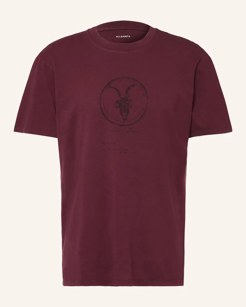 AllSaints T-Shirt Tier Hale rot Dunkelrot