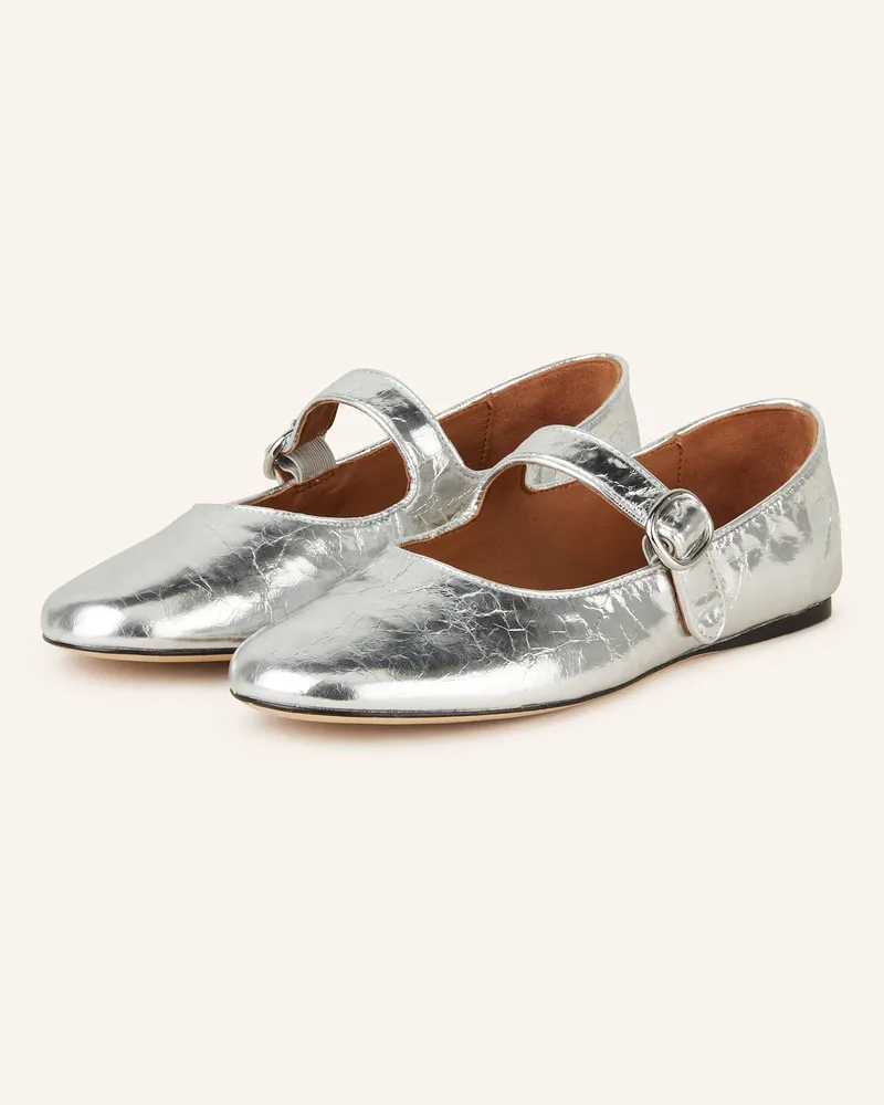 Sandro Mary-Jane-Ballerinas Silber