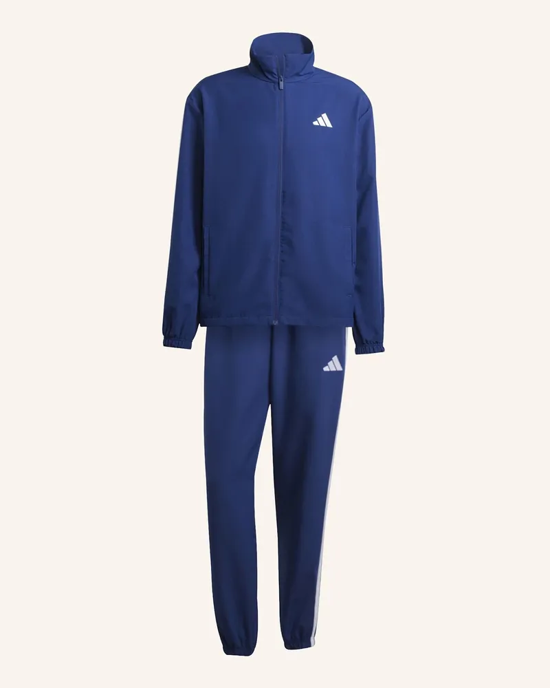 adidas 3-Streifen Woven Trainingsanzug blau Blau