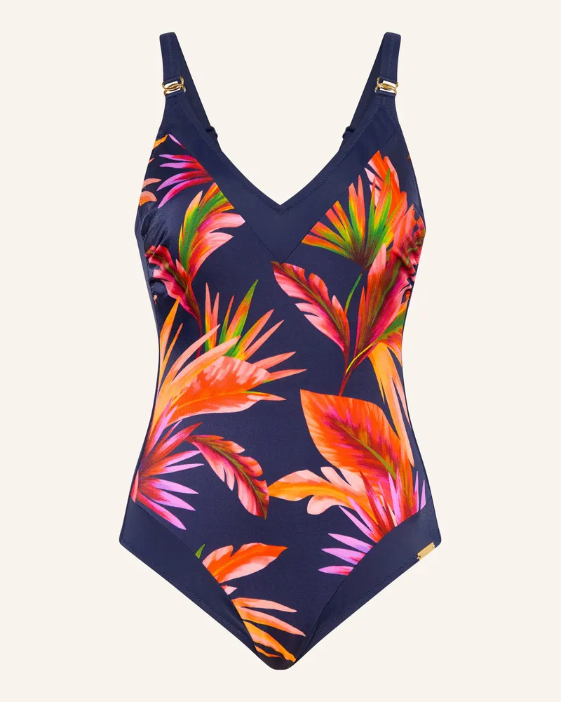 Charmline Badeanzug Tropic Voyage Mit Shaping-Effekt rot Dunkelblau