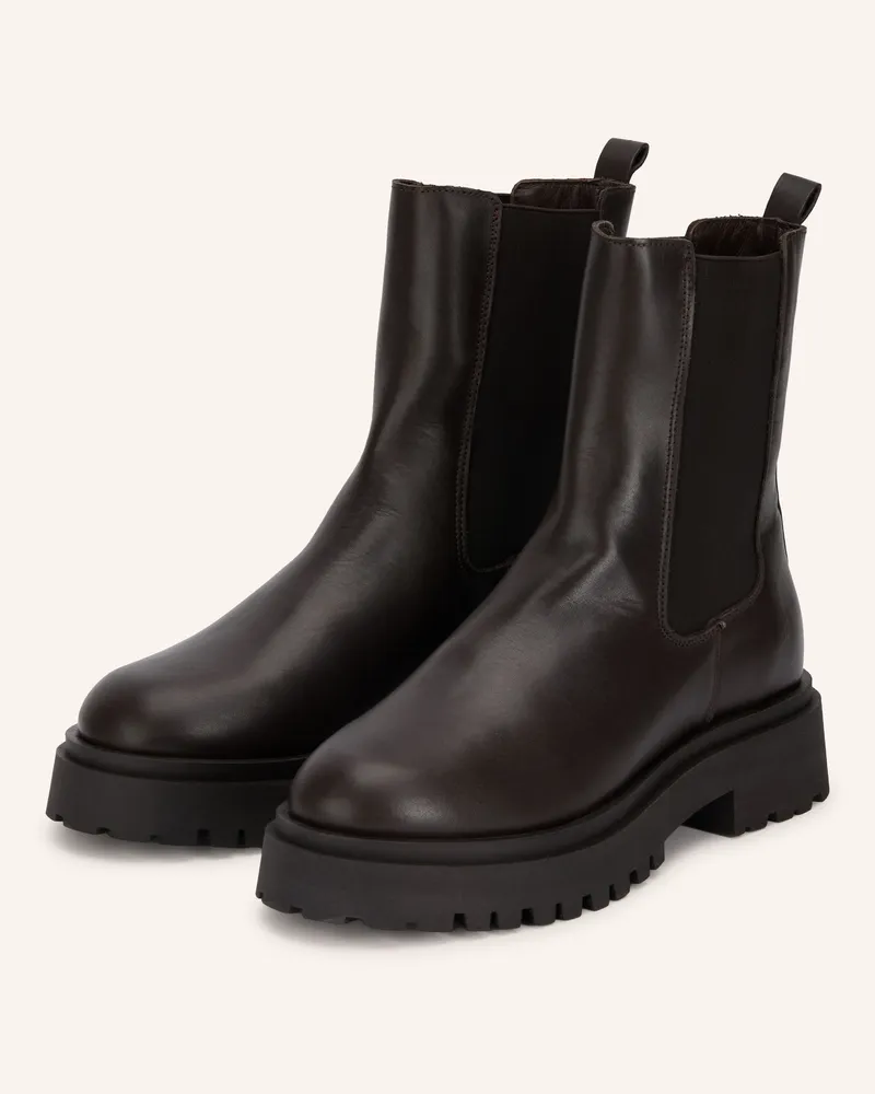 Mrs & HUGS Chelsea-Boots braun Dunkelbraun